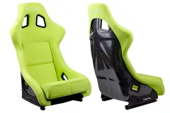 Fotel sportowy SLIDE KS2 Premium Light Green Welur Stellar Grey Glitter największy sklep tuningowy w Polsce!